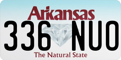AR license plate 336NUO