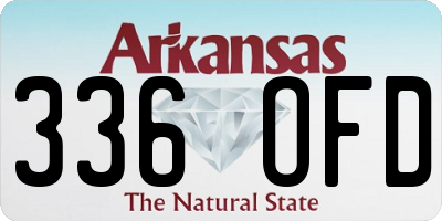 AR license plate 336OFD
