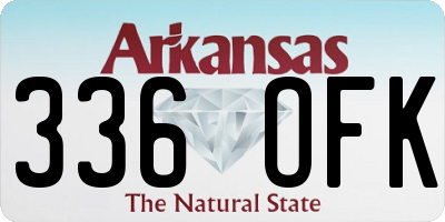 AR license plate 336OFK