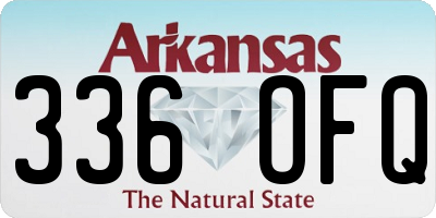 AR license plate 336OFQ