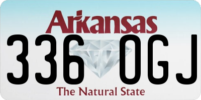 AR license plate 336OGJ