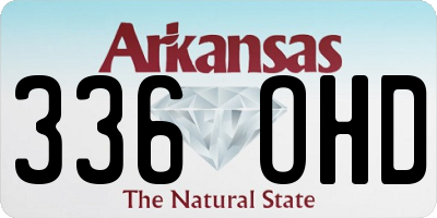 AR license plate 336OHD
