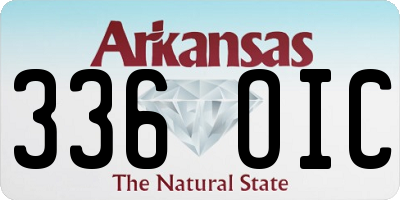 AR license plate 336OIC