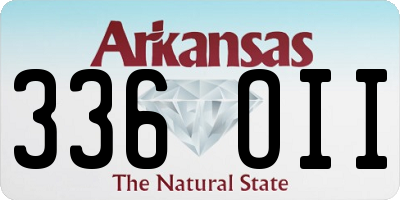 AR license plate 336OII