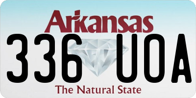 AR license plate 336UOA