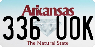 AR license plate 336UOK