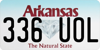 AR license plate 336UOL