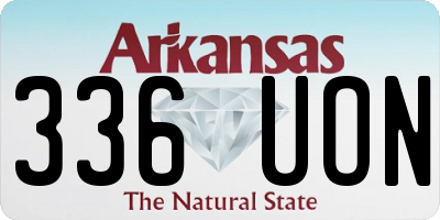 AR license plate 336UON