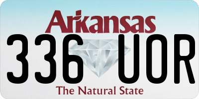 AR license plate 336UOR