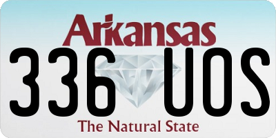 AR license plate 336UOS