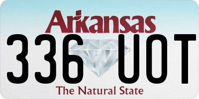 AR license plate 336UOT