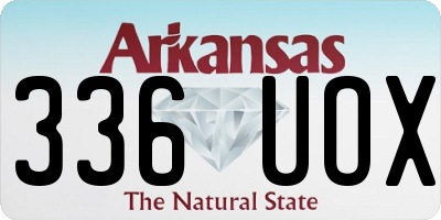 AR license plate 336UOX