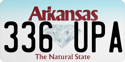 AR license plate 336UPA
