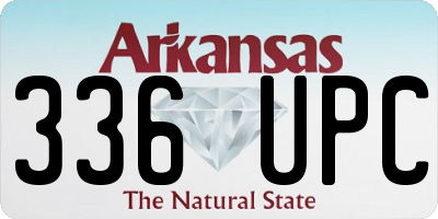 AR license plate 336UPC