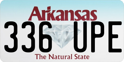 AR license plate 336UPE
