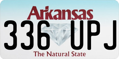 AR license plate 336UPJ