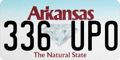 AR license plate 336UPO