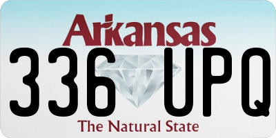 AR license plate 336UPQ