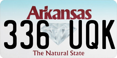 AR license plate 336UQK