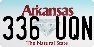 AR license plate 336UQN