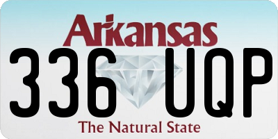 AR license plate 336UQP