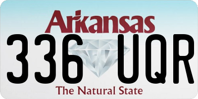 AR license plate 336UQR