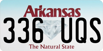 AR license plate 336UQS