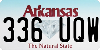 AR license plate 336UQW