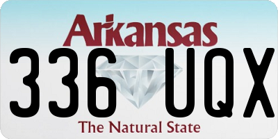 AR license plate 336UQX