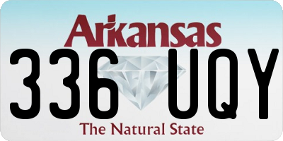 AR license plate 336UQY