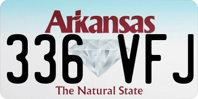 AR license plate 336VFJ
