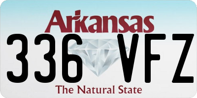 AR license plate 336VFZ