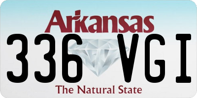 AR license plate 336VGI