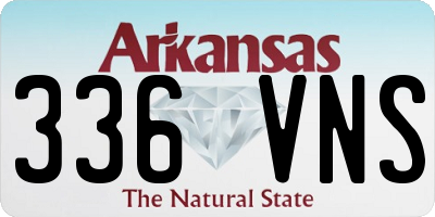 AR license plate 336VNS