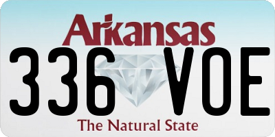 AR license plate 336VOE