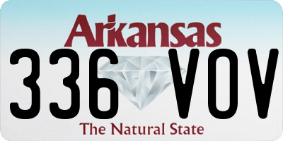 AR license plate 336VOV