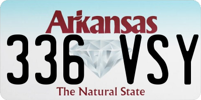 AR license plate 336VSY