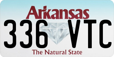 AR license plate 336VTC
