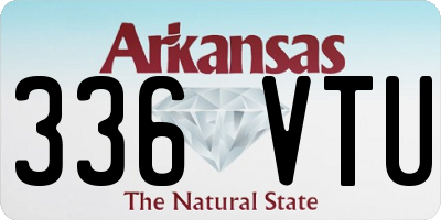AR license plate 336VTU