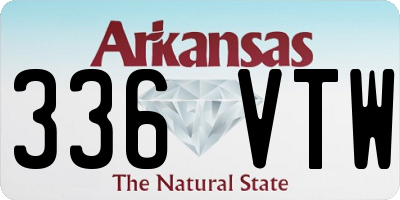 AR license plate 336VTW