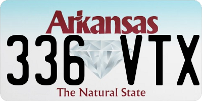 AR license plate 336VTX