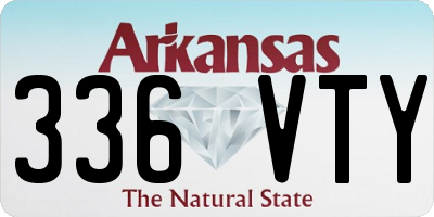 AR license plate 336VTY