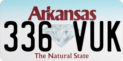 AR license plate 336VUK
