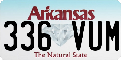 AR license plate 336VUM