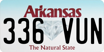 AR license plate 336VUN
