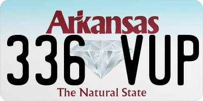 AR license plate 336VUP