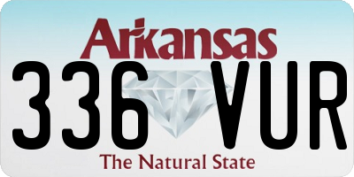 AR license plate 336VUR