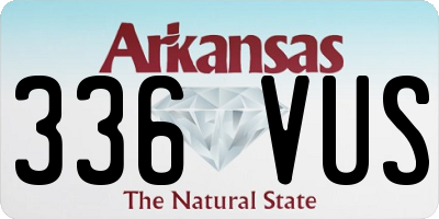 AR license plate 336VUS