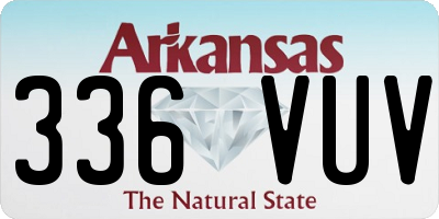 AR license plate 336VUV