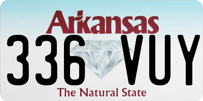 AR license plate 336VUY